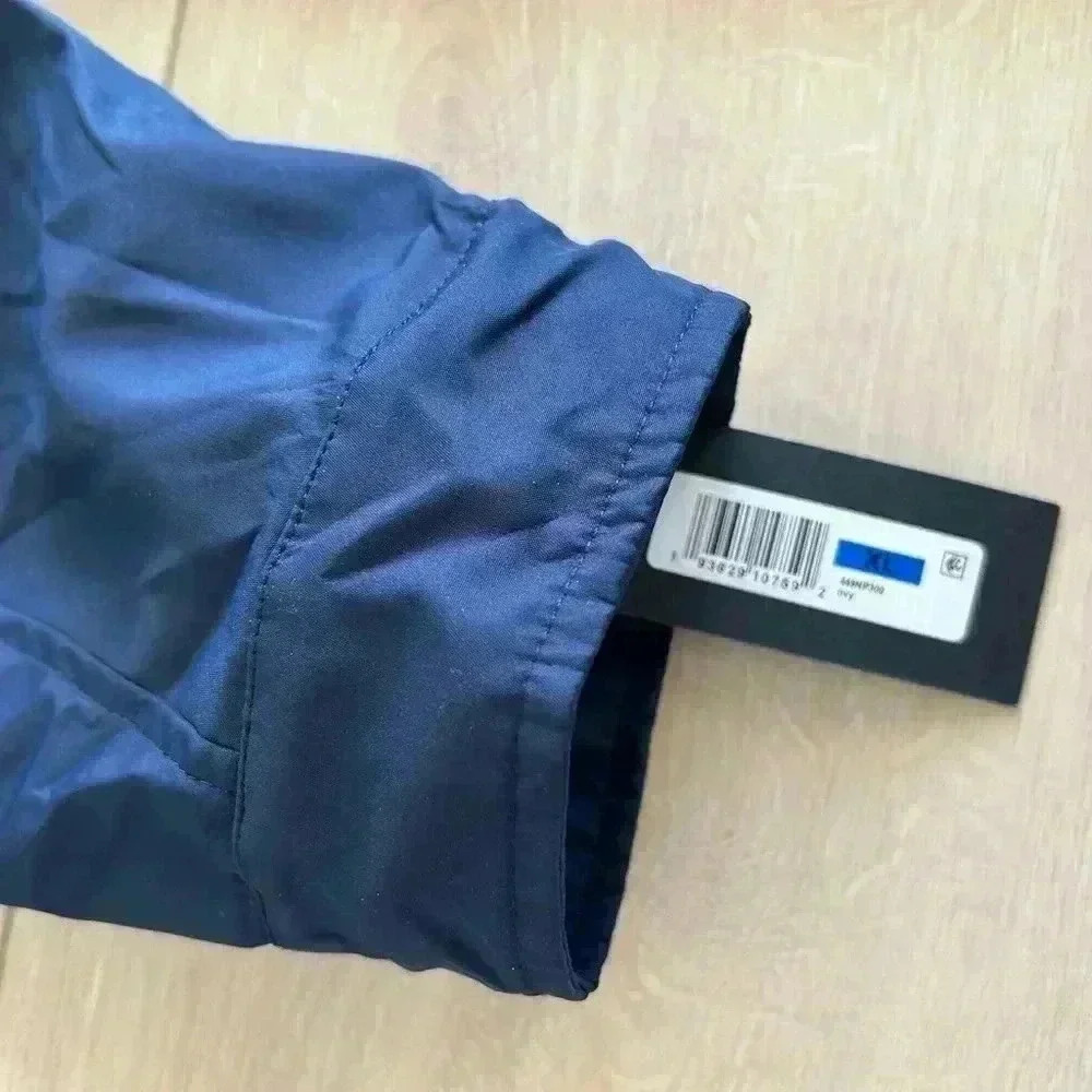New Kenneth Cole New York Mens navy blue Jacket coat full zipper hidden hood XL - Picture 7 of 8